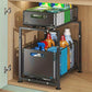 📦50% OFF NOW! 2-Tier Pull-Out Shelf – Expandable Under Sink Organizer, Double Layer Sliding Storage Rack for Kitchen Cabinet Bathroom Pantry
