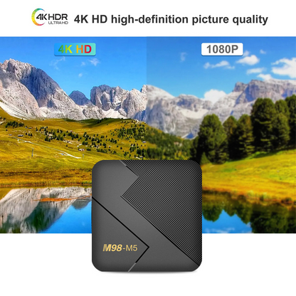 📺50% OFF NOW! M98-M5 Android TV Box – 4K Smart Streaming Media Player with Bluetooth & Intelligent Cooling, High Performance Home TV Box for Entertainment & Gaming