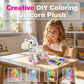 🦄50% OFF NOW ! ✨DIY Washable Coloring Unicorn Plush Kit – Reusable Colour-In Stuffed Toy with 12 Markers, Kids Creative Art Craft Set, Perfect Birthday & Holiday Gift
