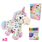 🦄50% OFF NOW ! ✨DIY Washable Coloring Unicorn Plush Kit – Reusable Colour-In Stuffed Toy with 12 Markers, Kids Creative Art Craft Set, Perfect Birthday & Holiday Gift