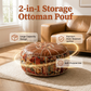 🔥50% OFF NOW! Multifunctional Storage Ottoman Pouf – Boho Round Footrest Seat & Hidden Storage Bean Stool, for Living Room Bedroom Entryway Home Decor