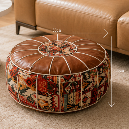 🔥50% OFF NOW! Multifunctional Storage Ottoman Pouf – Boho Round Footrest Seat & Hidden Storage Bean Stool, for Living Room Bedroom Entryway Home Decor