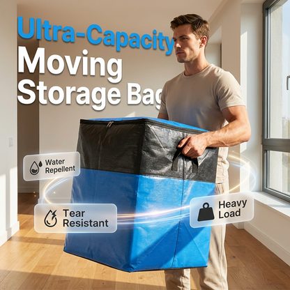 📦50% OFF NOW! Ultra-Capacity Moving Storage Bag – Heavy Load Tear Resistant Water Repellent Collapsible Moving Tote with Zipper & Reinforced Handles