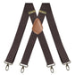 🧵👖🏃‍♂️LIMITED-TIME 50% OFF! Universal X-Shaped High-Elastic Suspenders, Stretchy Breathable Pants Braces with Leather Patch, Prevent Pants Sagging for Work Daily Outdoor Activities