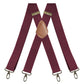 🧵👖🏃‍♂️LIMITED-TIME 50% OFF! Universal X-Shaped High-Elastic Suspenders, Stretchy Breathable Pants Braces with Leather Patch, Prevent Pants Sagging for Work Daily Outdoor Activities