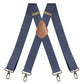 🧵👖🏃‍♂️LIMITED-TIME 50% OFF! Universal X-Shaped High-Elastic Suspenders, Stretchy Breathable Pants Braces with Leather Patch, Prevent Pants Sagging for Work Daily Outdoor Activities