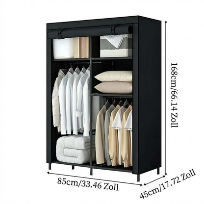 🧥50% OFF NOW! Easy‑to‑Assemble Portable Non‑Woven Fabric Wardrobe, Large‑Capacity Freestanding Closet, Sturdy Frame, Multi‑Compartment Storage for Clothes, Bedding & Household Items