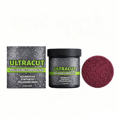 🚗50% OFF NOW ! 💦Ultracut Polishing Compound with Polishing Pad – scratch removal, surface restoration, safe mild formula, universal multi-surface use. Auto & household repair essential!