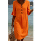 👗 LIMITED-TIME 50% OFF! Women’s Solid V-Neck Ruffle Half Sleeve Midi Dress, Casual Loose Summer Holiday Dress