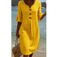 👗 LIMITED-TIME 50% OFF! Women’s Solid V-Neck Ruffle Half Sleeve Midi Dress, Casual Loose Summer Holiday Dress