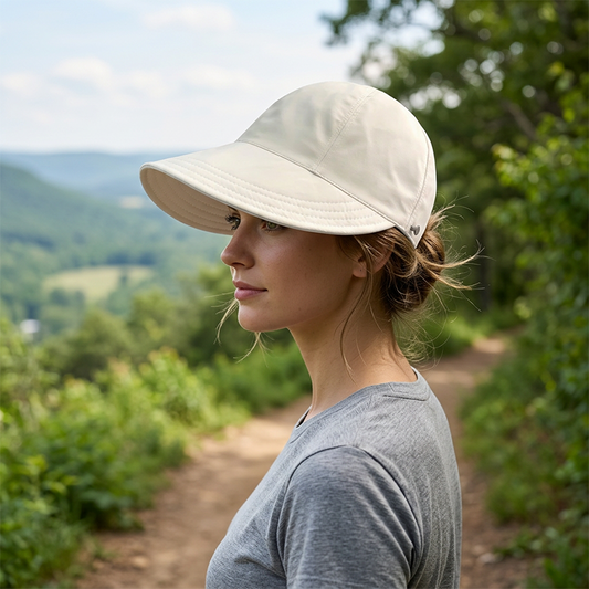 ☀️50% OFF NOW ! ☀️Women UPF 50+ Foldable Wide Brim Sun Hat – UV protection, packable breathable fabric, adjustable strap, ponytail friendly. Outdoor travel sun protection essential!