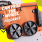 🛒50% OFF LIMITED TIME! ✨2-in-1 Foldable Wheeled Shopping Bag, 23L Large Capacity Portable Grocery Tote Cart with Retractable Smooth Rolling Wheels