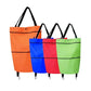 🛒50% OFF LIMITED TIME! ✨2-in-1 Foldable Wheeled Shopping Bag, 23L Large Capacity Portable Grocery Tote Cart with Retractable Smooth Rolling Wheels