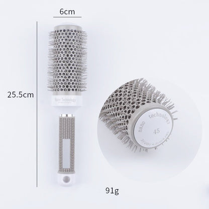 💇50% OFF NOW! Professional Vented Round Hair Brush – Boar & Nylon Bristle Curling Blow Dry Brush, Honeycomb Vent Barrel for Fast Drying, Volume & Smooth Hairstyle at Home Salon