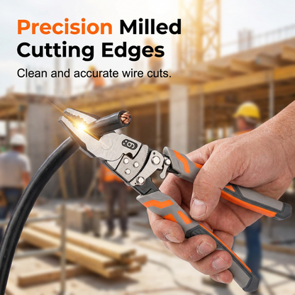 🔧50% OFF NOW! Industrial Ratchet Lineman's Pliers – Multi-functional Wire Stripper Cutter with Ratchet Gear, Heavy-Duty Hardened Steel Pliers for Electrical Work & Home Repair