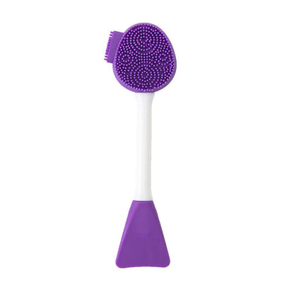 🧴50% OFF NOW ! ✨2-in-1 Silicone Face Mask Brush & Cleanser – Dual Head Soft Facial Skincare Tool for Even Mask Application & Pore Cleansing