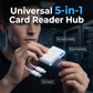 💻50% OFF NOW! Universal 5-in-1 Card Reader Hub – Dual Type-C Multi-Port Memory Card Reader, High Speed USB Data Transfer Adapter, Compatible with Phones, Laptops & Cameras