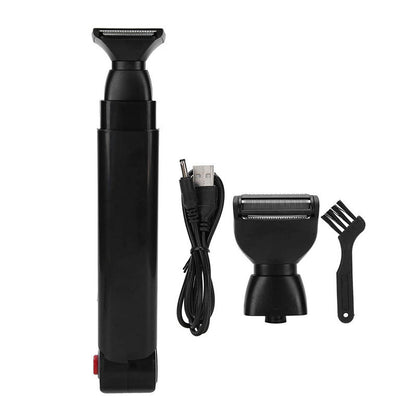 🪒 LIMITED TIME 50% OFF! 😎180° Foldable Reach-Anywhere Body Trimmer for Men, USB Rechargeable Back Hair Shaver with Lock Button