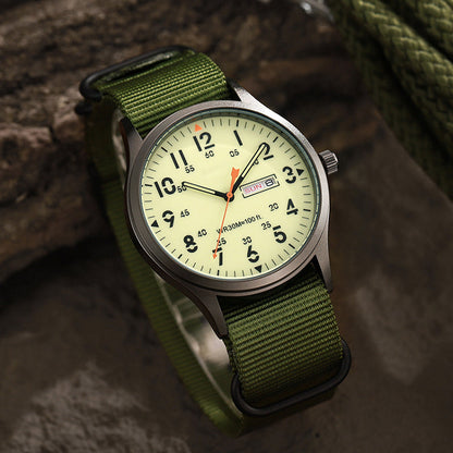 ⌚40% OFF NOW ! 🪖Military Grade Men’s Quartz Watch, Full-Dial Luminous Waterproof Outdoor Wrist Watch with Dual Calendar