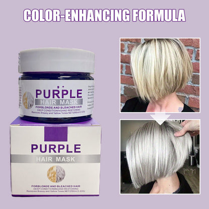 💜 LIMITED-TIME 50% OFF! ✨Moisturizing Purple Hair Mask with Long-Lasting Scent, Anti-Brass Deep Conditioning Mask for Blonde Bleached Hair