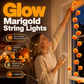 🌼LAST DAY SPECIAL £9.99! 🎃Artificial Marigold Flower LED String Lights – Waterproof 8 Lighting Modes, 20 LEDs Battery Powered, Decor for Halloween, Day Of The Dead Altar, Porch & Indoor Festival Decor