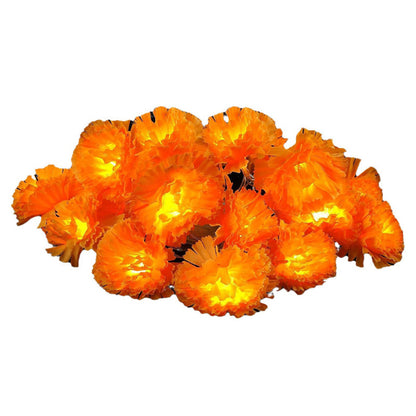 🌼LAST DAY SPECIAL £9.99! 🎃Artificial Marigold Flower LED String Lights – Waterproof 8 Lighting Modes, 20 LEDs Battery Powered, Decor for Halloween, Day Of The Dead Altar, Porch & Indoor Festival Decor