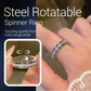 💍50% OFF NOW! Titanium Steel Rotatable Spinner Ring with Zirconia – Sparkling Fidget Anxiety Relief Band, Stackable Daily Wear Wedding Promise Ring for Men Women