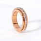 💍50% OFF NOW! Titanium Steel Rotatable Spinner Ring with Zirconia – Sparkling Fidget Anxiety Relief Band, Stackable Daily Wear Wedding Promise Ring for Men Women