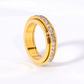 💍50% OFF NOW! Titanium Steel Rotatable Spinner Ring with Zirconia – Sparkling Fidget Anxiety Relief Band, Stackable Daily Wear Wedding Promise Ring for Men Women