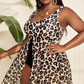 👙 LIMITED-TIME 50% OFF! Women's Leaf Floral Print One Piece Swim Dress, Tummy Control Plus Size Swimming Costume