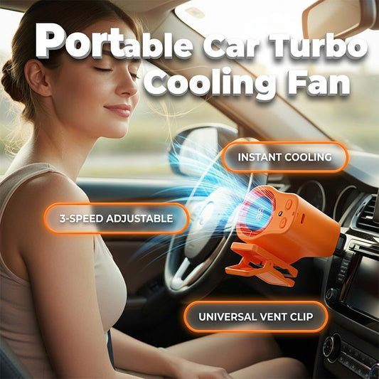 🚗50% OFF HOT SALE! 💨Portable Clip-On Car Turbo Cooling Fan, 3-Speed Adjustable Hands-Free Auto Vent Fan with LED Digital Display