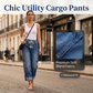 👖50% OFF NOW! Women Wide Leg Denim Cargo Pants – Relaxed Fit, Adjustable Drawstring Waist, Multi Side Pockets, Premium Soft Blend Fabric Casual Trousers