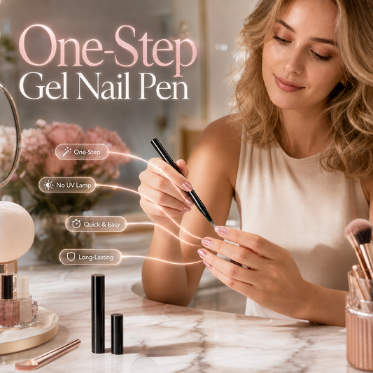 💅FLASH SALE - ￡7.77!!👍✨One-Step Gel Nail Polish Pen, Solid & Cat Eye Shades, No UV Lamp Needed Quick DIY Manicure Pen