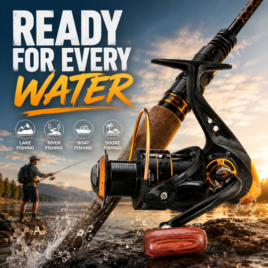 🎣TODAY ONLY ALL-TIME LOW PRICE! Baitrunner Spinning Fishing Reel, Dual Brake System Smooth Silent Spinning Reel, Heavy Duty Sturdy Durable Saltwater Freshwater Reel for Lake River Shore Boat Fishing