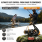 🎣TODAY ONLY ALL-TIME LOW PRICE! Baitrunner Spinning Fishing Reel, Dual Brake System Smooth Silent Spinning Reel, Heavy Duty Sturdy Durable Saltwater Freshwater Reel for Lake River Shore Boat Fishing