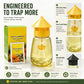 ⏳Final 3 Hours Flash Sale £7.99! 🍊Reusable Hanging Fruit Fly Trap with Attractant Granules, Non-Toxic Fly Catcher for Kitchen Patio Garden Indoor & Outdoor Use