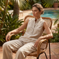 👗 LIMITED-TIME 50% OFF! Women's Stand Collar Sleeveless Top & Wide Leg Pants 2 Piece Linen Outfit Set