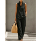 👗 LIMITED-TIME 50% OFF! Women's Stand Collar Sleeveless Top & Wide Leg Pants 2 Piece Linen Outfit Set