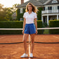 🏆 LIMITED-TIME 50% OFF! ✨Women Striped Elastic Waist Athletic Sports Shorts, Loose Lightweight Moisture Wicking Summer Training Shorts 💕