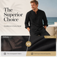 👔50% OFF NOW! Men Minimalist 2-Piece Casual Outfit Set – Stand Collar Button Shirt & Relaxed Drawstring Trousers, Breathable Fabric, Resort & Daily Wear Suit