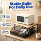 🏠50% OFF NOW ! ✨2-Tier Kitchen Microwave Stand with Slide-Out Storage Drawer – Space-Saving, Heavy Duty, Countertop Appliance Organizer Rack