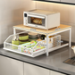 🏠50% OFF NOW ! ✨2-Tier Kitchen Microwave Stand with Slide-Out Storage Drawer – Space-Saving, Heavy Duty, Countertop Appliance Organizer Rack