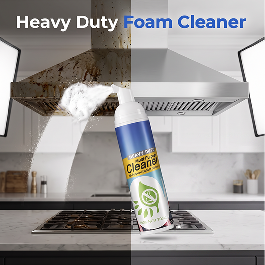 🧼50% OFF NOW ! ⏰Heavy Duty Multi-Purpose Foam Cleaner – Powerful Grease Remover, Non-Toxic Foaming Spray for Kitchen Hood, Stove, Tile & Household Surface Stains