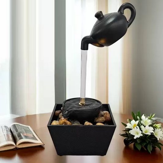 50% OFF NOW! Floating Illusion Teapot Water Fountain – Creative Suspension Tabletop Waterfall Decor, Relaxing Water Flow Sound, Unique Desktop Ornament for Home Office Desk Decoration