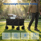 🛒50% OFF NOW! Heavy Duty Collapsible Wagon Cart – Foldable Utility Trolley with All-Terrain Wheels, Large Capacity Portable Cart for Camping, Grocery, Beach & Outdoor Adventures