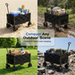 🛒50% OFF NOW! Heavy Duty Collapsible Wagon Cart – Foldable Utility Trolley with All-Terrain Wheels, Large Capacity Portable Cart for Camping, Grocery, Beach & Outdoor Adventures