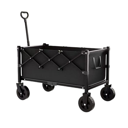 🛒50% OFF NOW! Heavy Duty Collapsible Wagon Cart – Foldable Utility Trolley with All-Terrain Wheels, Large Capacity Portable Cart for Camping, Grocery, Beach & Outdoor Adventures