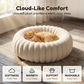 🐾2026 HOT SALE 52000+ Sold 50% OFF! Cloud-Like Ultra Soft Plush Round Calming Pet Bed, Raised Rim Donut Cat Dog Bed, Joint Relief Warm Cozy Washable Pet Sleeping Cushion