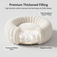 🐾2026 HOT SALE 52000+ Sold 50% OFF! Cloud-Like Ultra Soft Plush Round Calming Pet Bed, Raised Rim Donut Cat Dog Bed, Joint Relief Warm Cozy Washable Pet Sleeping Cushion