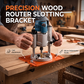 🔧 50% OFF NOW! Aluminum Alloy Wood Router Slotting Bracket Guide Tool‑CNC Machined Precision Router Jig with Micro‑Adjust Scale, Woodworking Slot Cutting Auxiliary Base for DIY Carpentry Projects